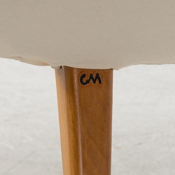 Carl Malmsten, soffa samt 3 stolar "Lata greven", 1900-talets andra hälft.