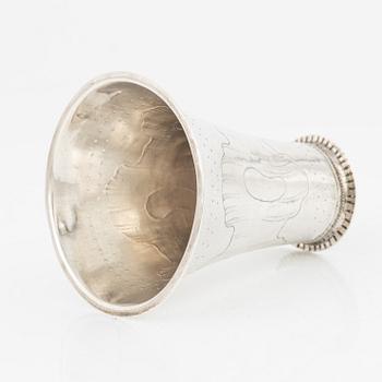 A Swedish 18th Century silver beaker, Peter Falk, Skara 1769.