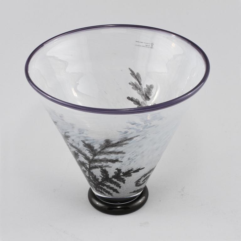 VAS, glas, Ingegerd Råman, Orrefors, unikat, signerad och numrerad 1170.