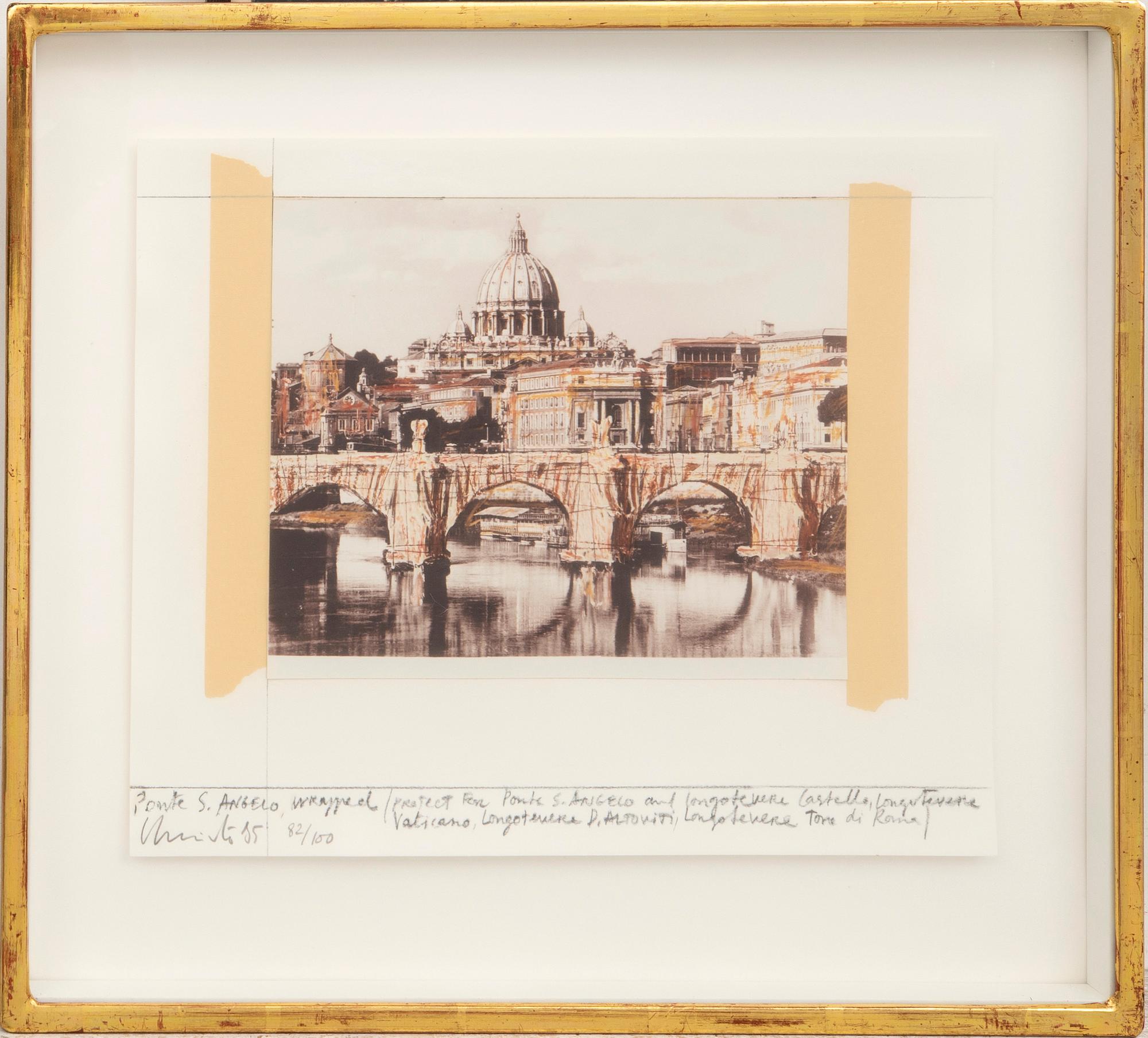 Christo & Jeanne-Claude, foto, serigrafi och collage, Ur: Five Urban Projects, signerad och numrerad 82/100.