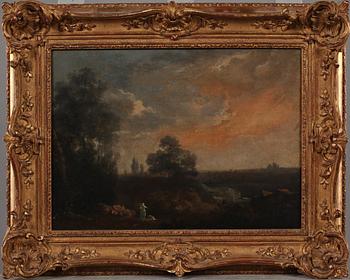 OKÄND KONSTNÄR, 2 st oljemålningar på duk, Jean Pillements art, 1800-talets början.