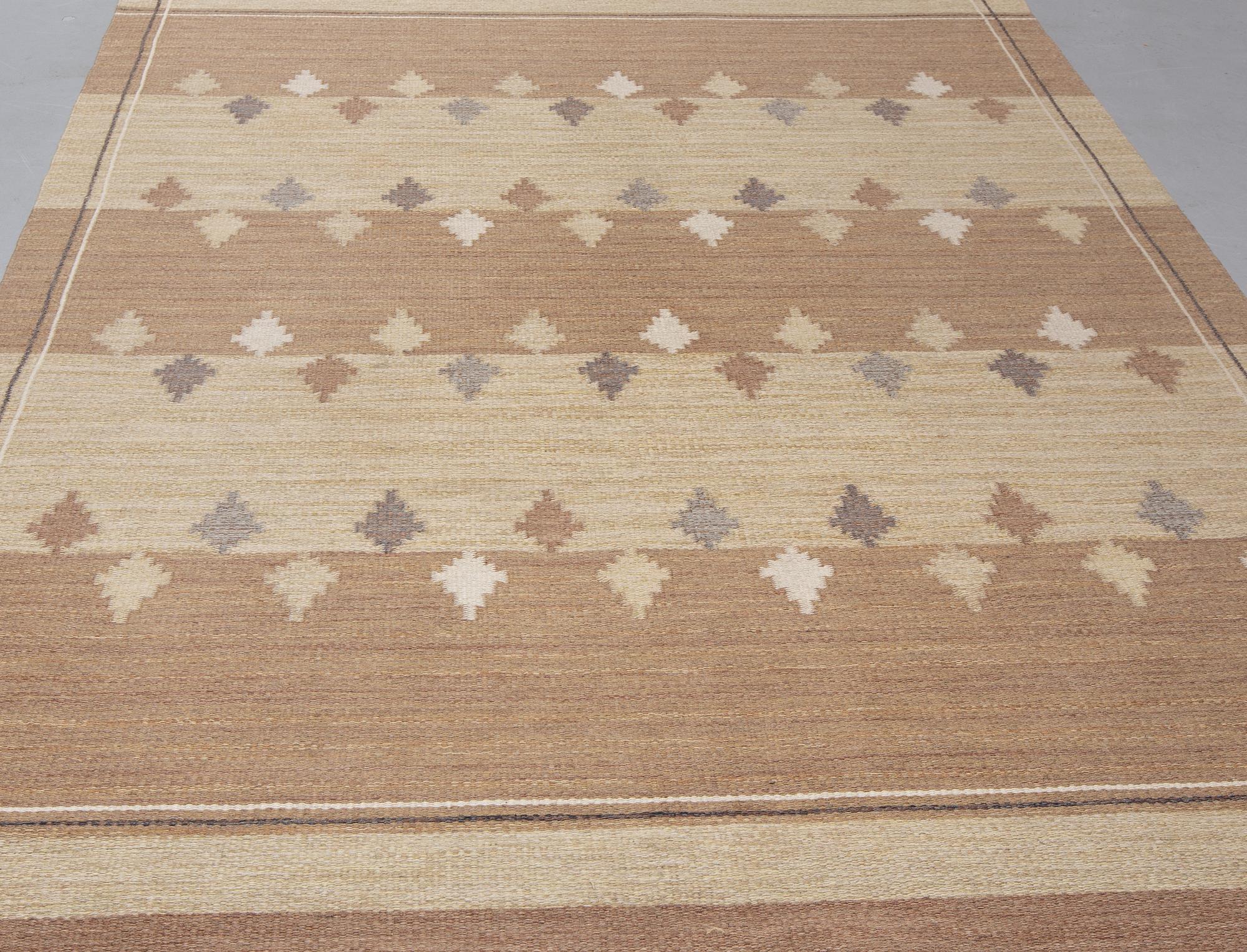 ULLA PARKDAL, A CARPET, flat weave, ca 301,5-302,5 x 201-202 cm, signerad UP.