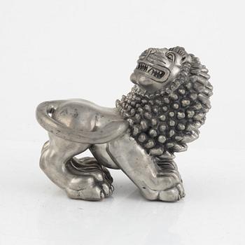 Anna Petrus, a pewter sculpture of a lion, Svenskt Tenn, Sweden 1990.