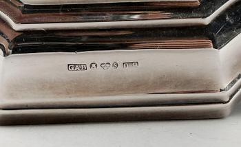 LJUSSTAKAR, ett par, silver, barockstil, GAB Stockholm 1964.