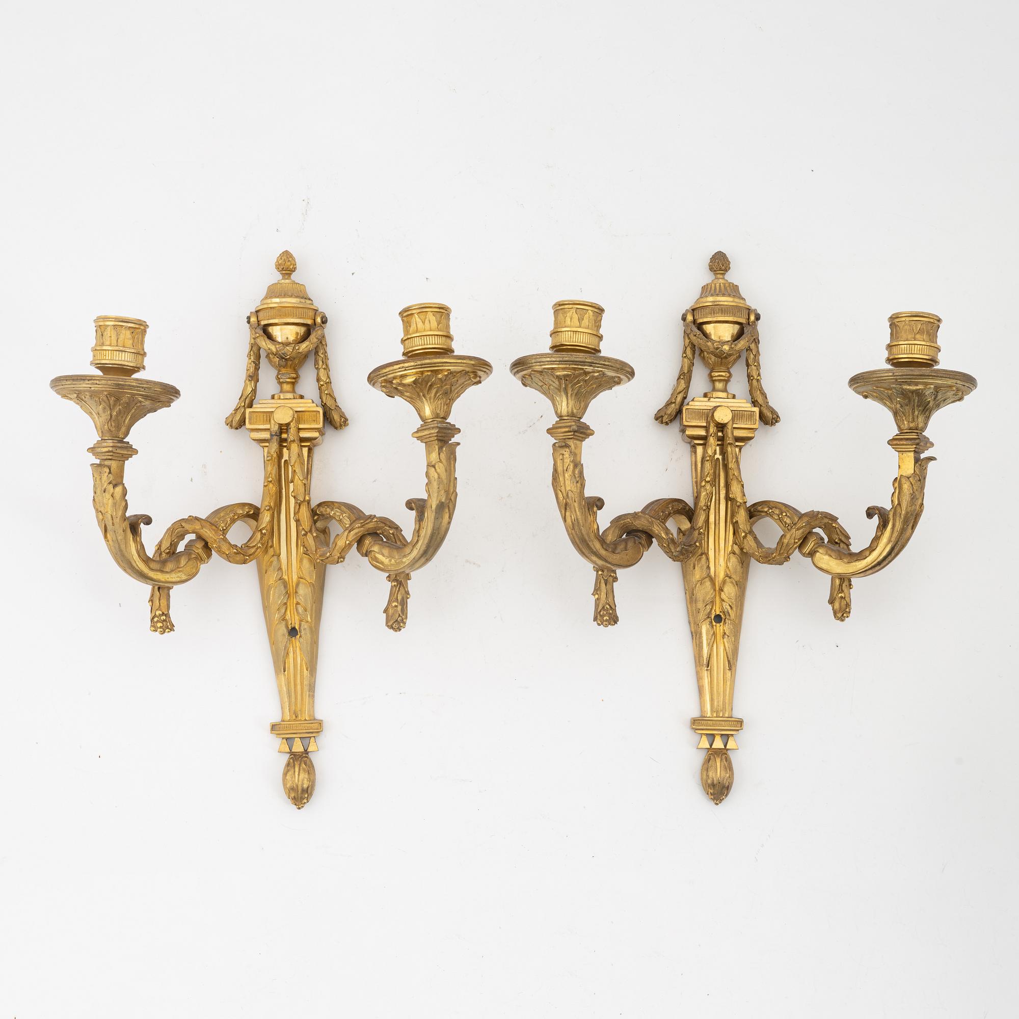 Appliquer, ett par, Louis XVI stil Frankrike 1800-tal.