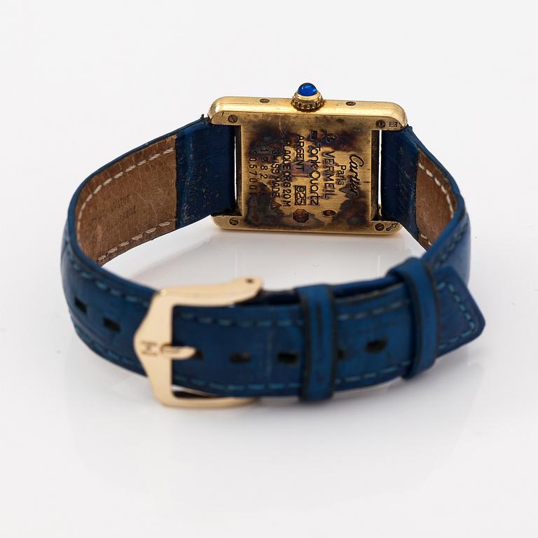 must de Cartier, Tank, rannekello, 21 x 20 mm.