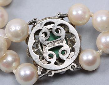 PÄRLCOLLIER, bl a silver.