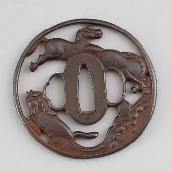 TSUBA, järn, 1800-tal.