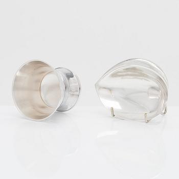 Tapio Wirkkala, silver bowl and sugar bowl, Kultakeskus, Hämeenlinna 1955 ja 1959.