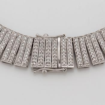 A brilliant cut diamond necklace, total carat weight circa 15.200 cts.