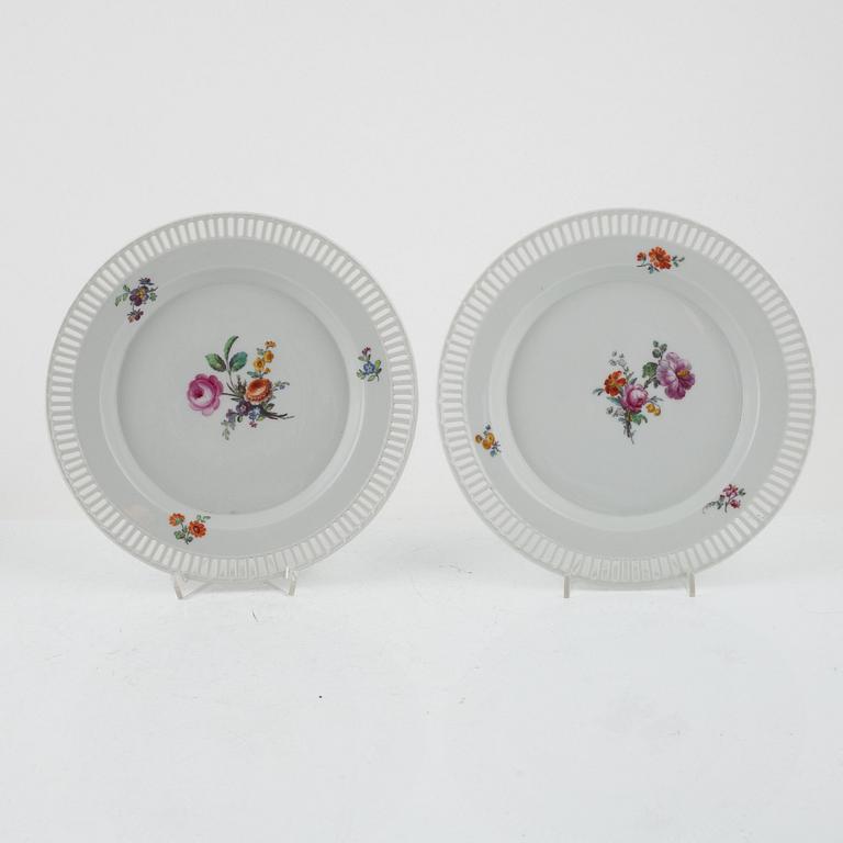 Ten plates, KPM Berlin, Germany, 19th Century.