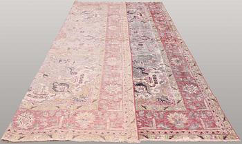 A carpet, oriental, 381 x 288 cm.