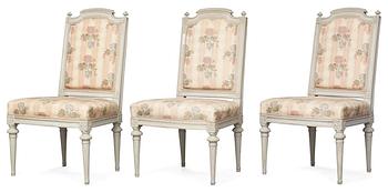 Six Gustavian chairs by M. Lundberg.