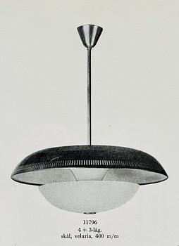 Harald Notini, a ceiling lamp, model "11796", Arvid Böhlmarks Lampfabrik, 1940s.