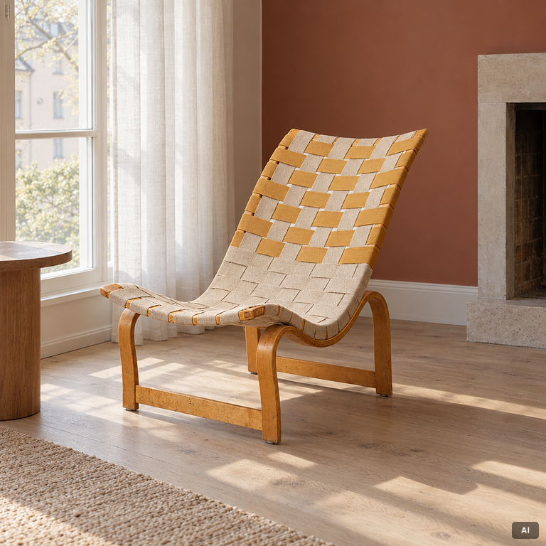 Bruno Mathsson, Lounge chair, model 36, Karl Mathsson, Värnamo 1938.