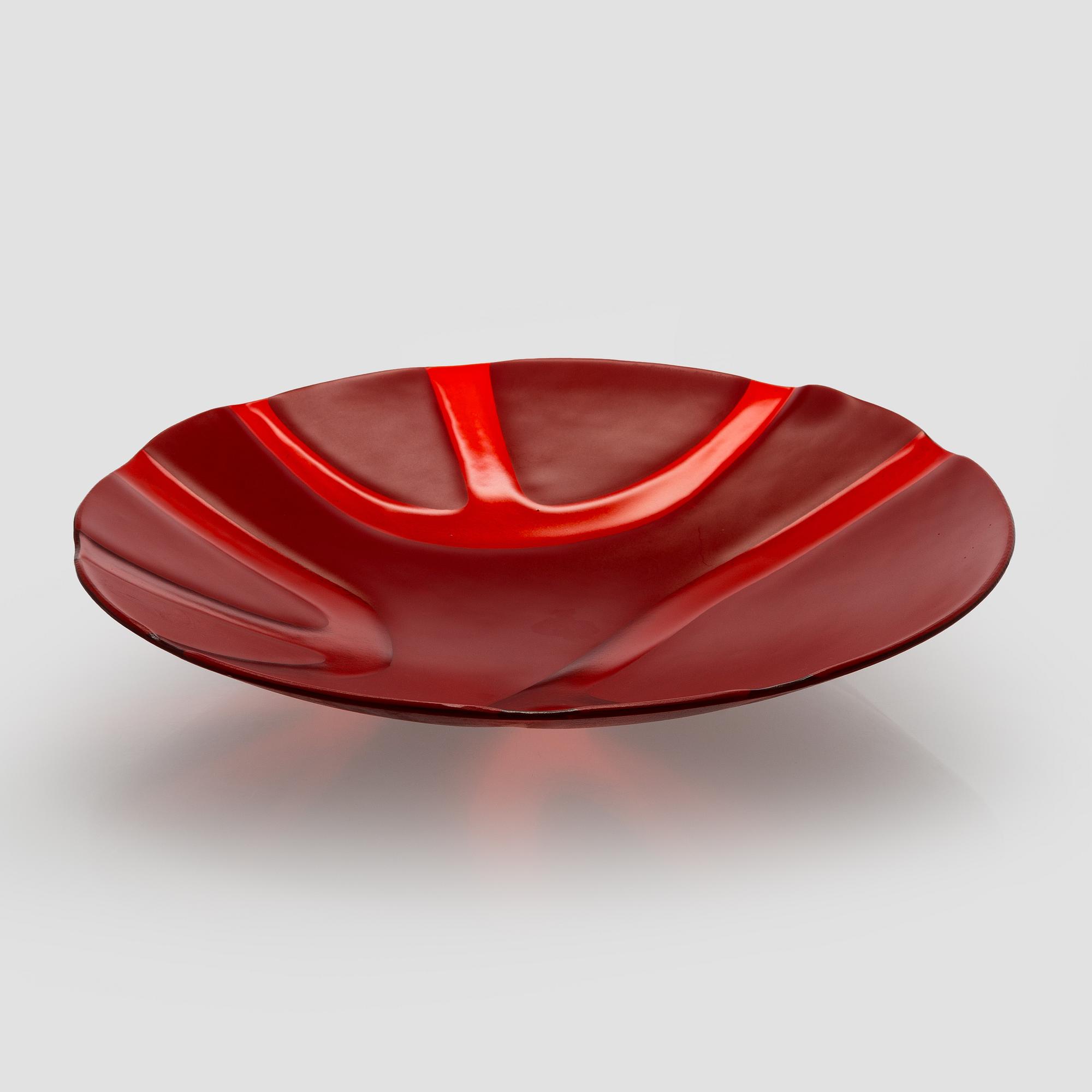 Anu Penttinen, a glass bowl, signed Anu Penttinen Nuutajärvi 2009.