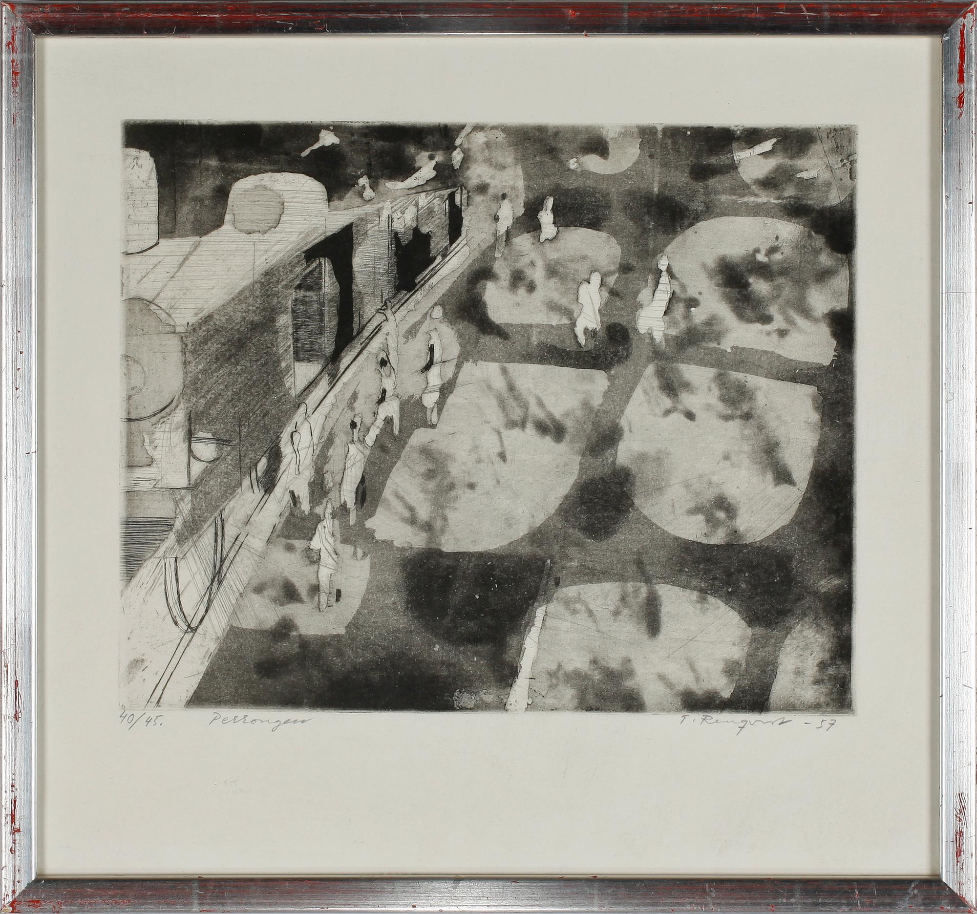 TORSTEN RENQVIST, etsning, sign. o dat. -57. Numr. 40/45.