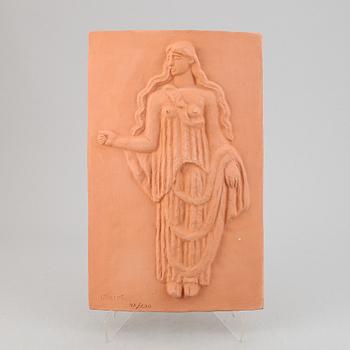 Carl Milles, relief, terracotta, stämpelsignerad och numrerad 43/200.