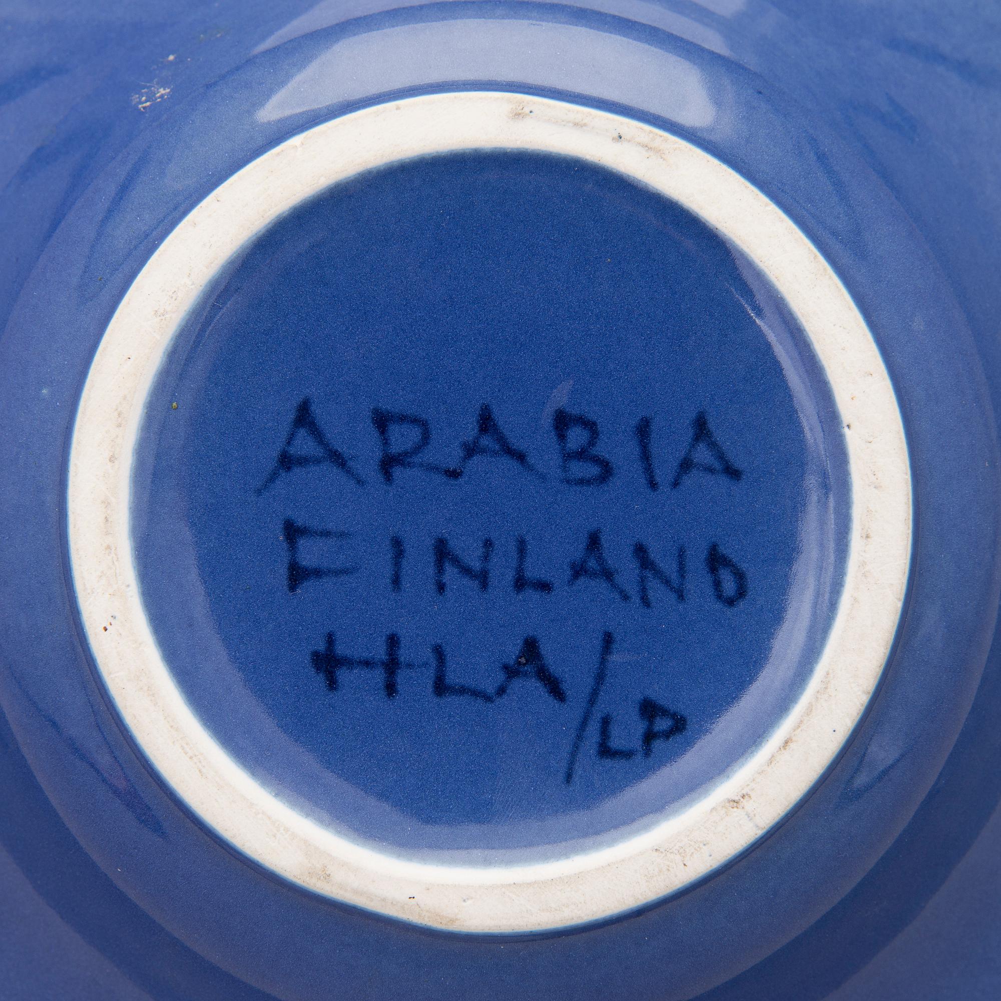 A Ceramic Bowl, signed HLA/LP, Arabia.