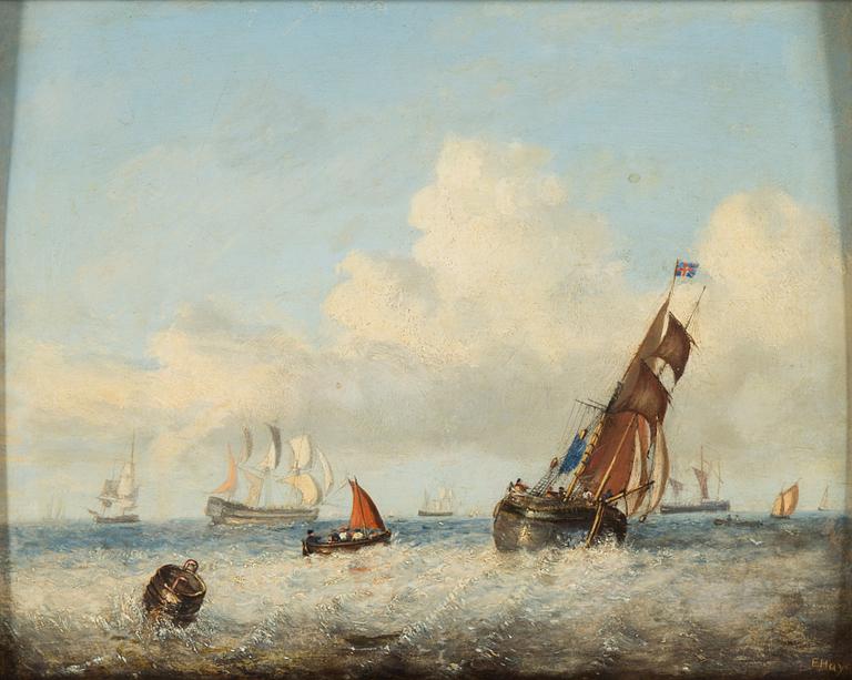 EDWIN HAYES, oil on panel, signed.