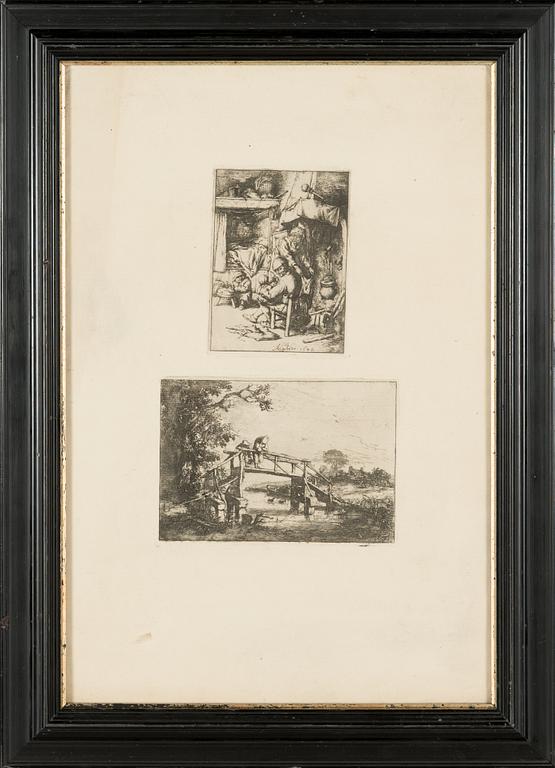 Adriaen van Ostade, two etchings.