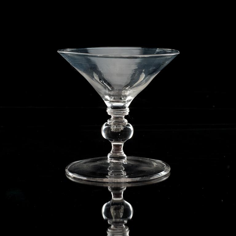 A wine glass, 18th Century, presumably Dutch.
