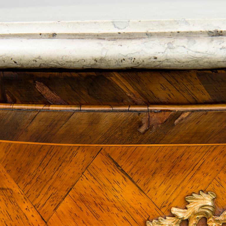 A Swedish Rococo 18th century commode by G. Foltiern.