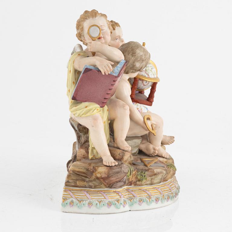 Figurinsgrupp, porslin, Meissen, Tyskland, 1800-tal.