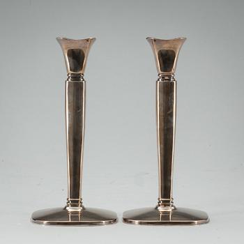 LJUSSTAKAR, ett par, sterlingsilver, importstämplar. vikt ca 692 g.