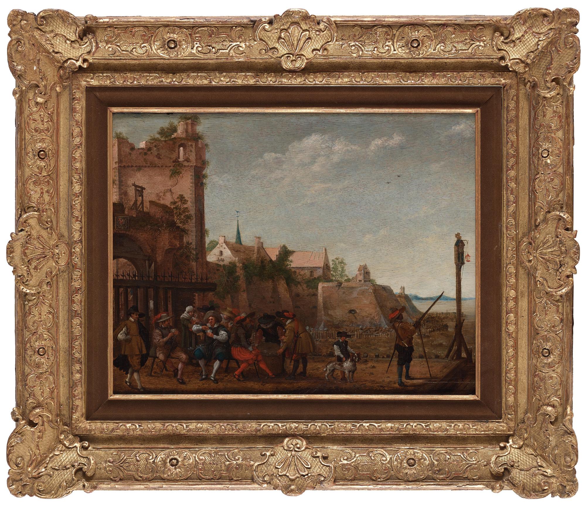 Adam Willaerts, ADAM WILLAERTS, oil on pabel, not signed.