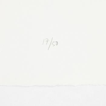 Jan Håfström, etching in colours, 2020, signed 17/50.