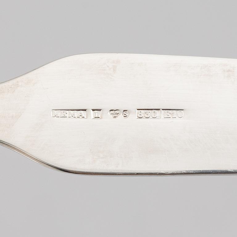 A set of eleven silver spoons, MEMA, Lidköping  1971-1981.