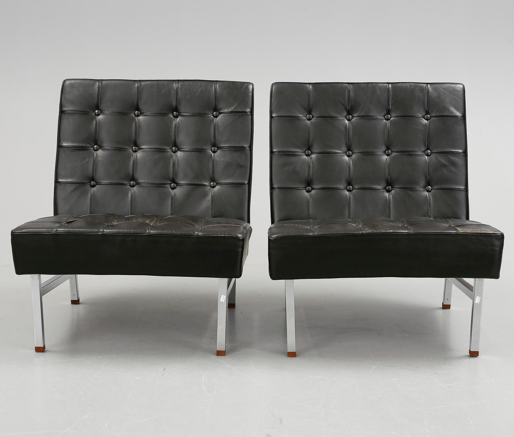 FÅTÖLJER, ett par, 1900-talets andra hälft.