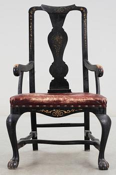 KARMSTOL, senbarockstil,1800-talets slut.