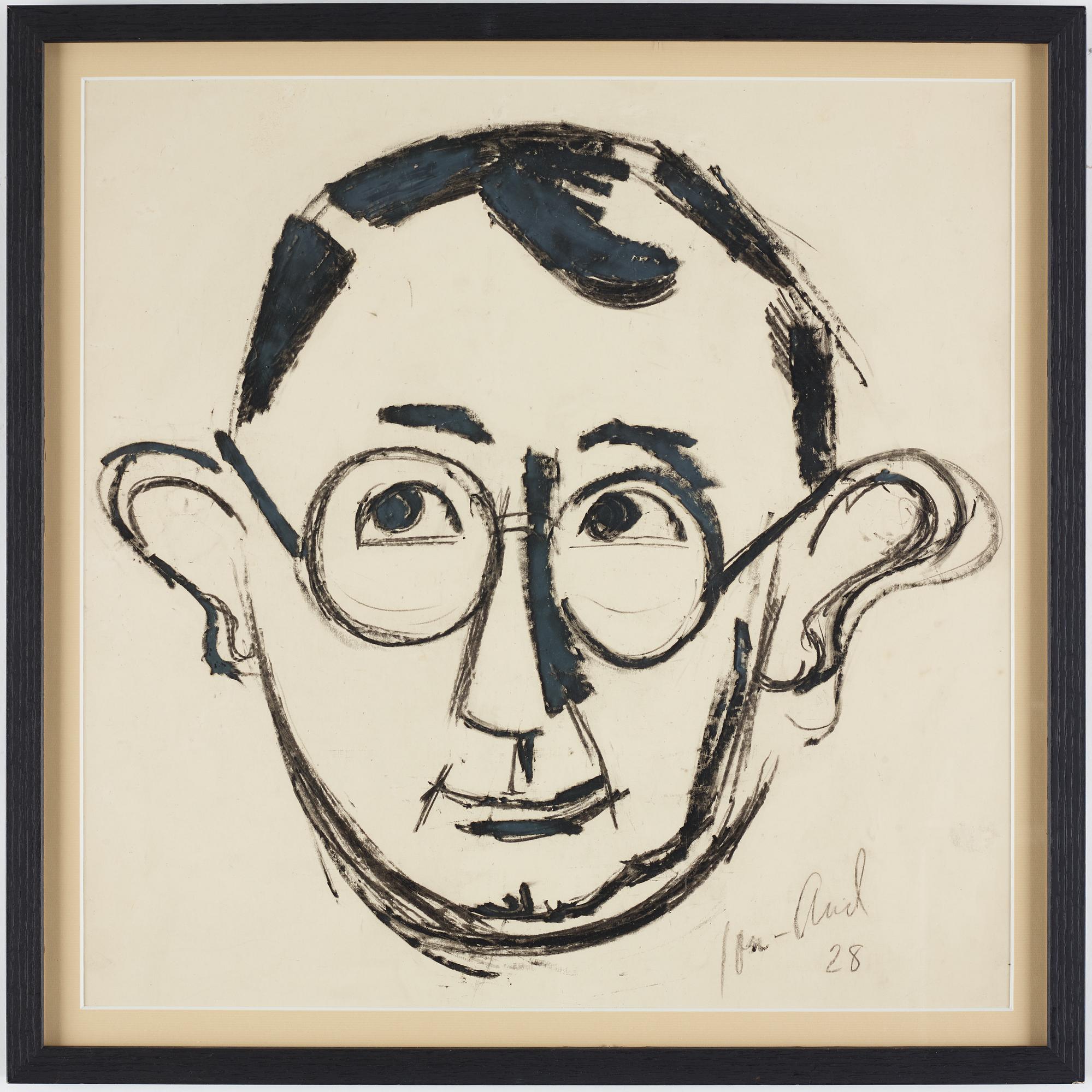 John Jon-And, pastel, signed and dated -28. Föreställande GA-N.