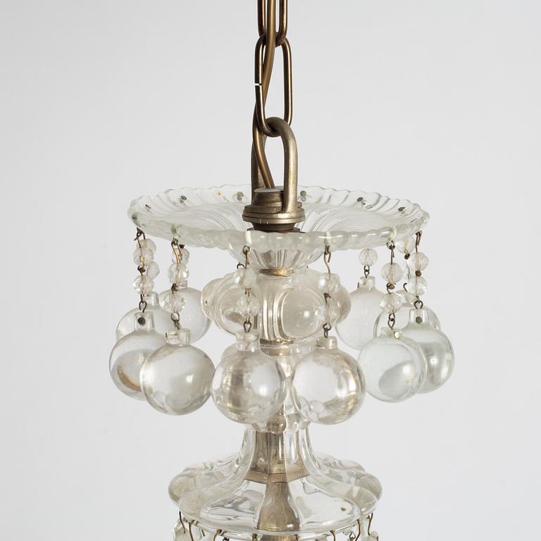 An Empire style chandelier, mid20th century.