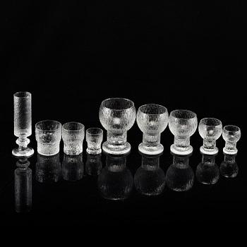 SERVISGLAS, "Kekkerit", "Padaar", "Aslak", "Senator", 63 delar, Iittala.