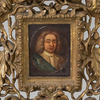 MINIATURE WITH PERIOD FRAME, Baroque, 17/18th Century.