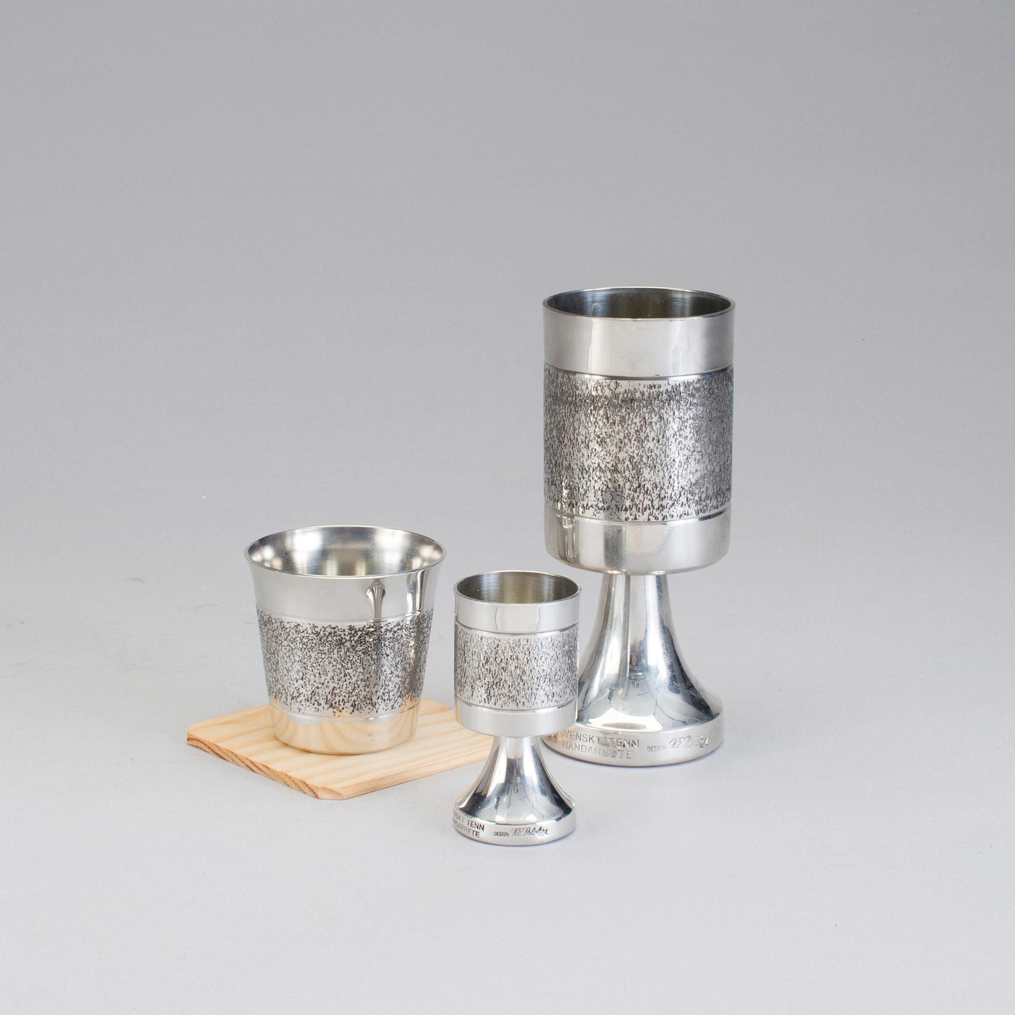 BÄGARE, 12 st, tenn, K E Palmberg för Alton, 1983.