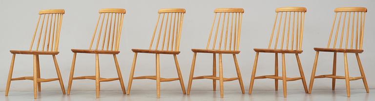 STOLAR, 6 st, "Oktett 1104", Nesto stolfabrik, Nässjö, 1900-talets mitt.