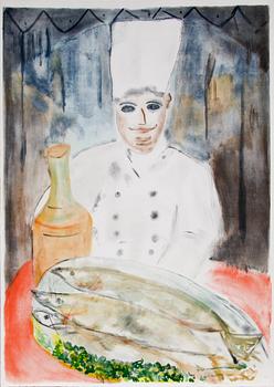 Lena Linderholm · LENA LINDERHOLM, färglitografi. Sign. PT.