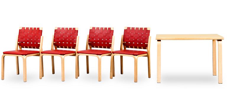 Alvar Aalto, BORD MED  4 STOLAR Nr 612.