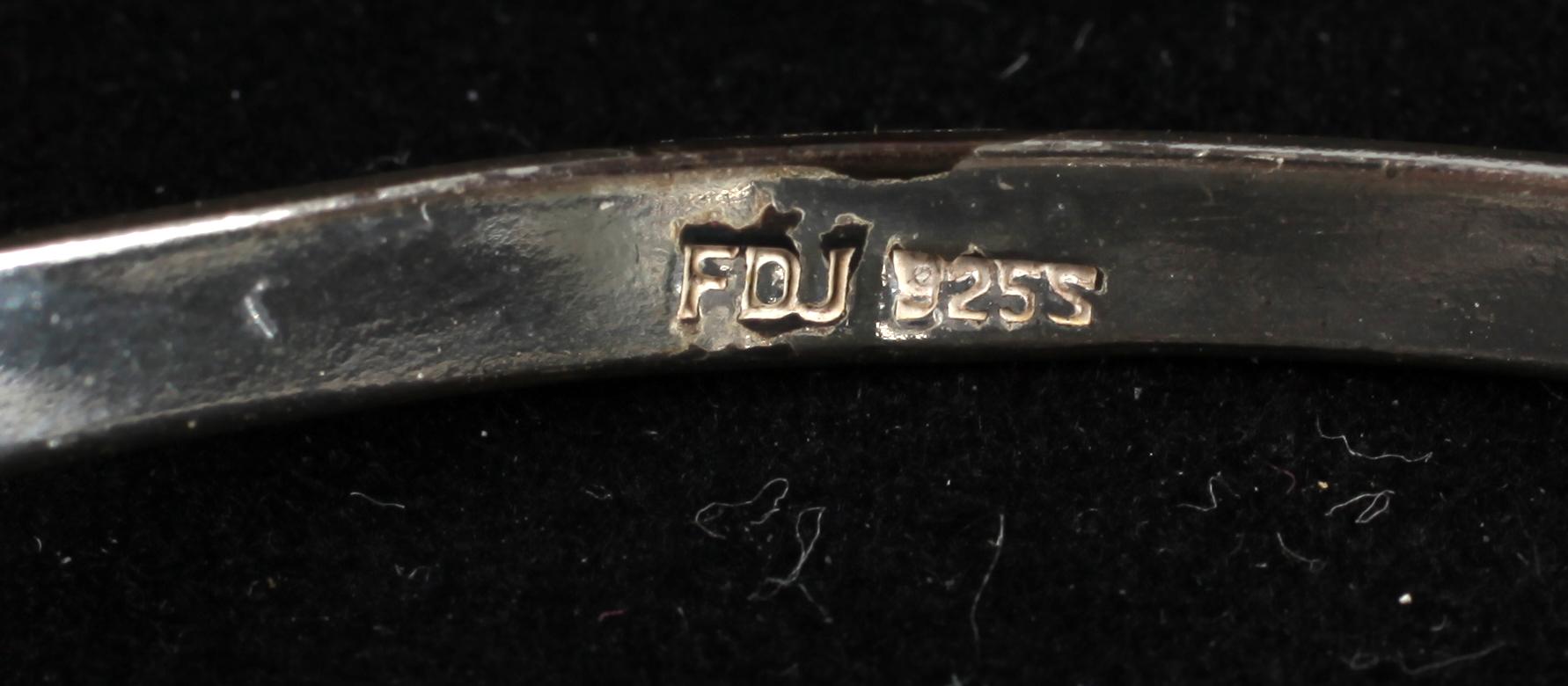 HALSLÄNK OCH ARMLÄNK, sterling silver, "Flora Danica". 54gr.