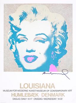 Andy Warhol · UTSTÄLLNINGSAFFISCH, Andy Warhol, signerad.