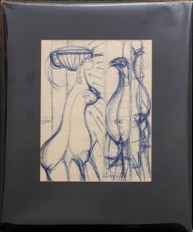 MAX WALTER SVANBERG, two signed and dated ink drawings.