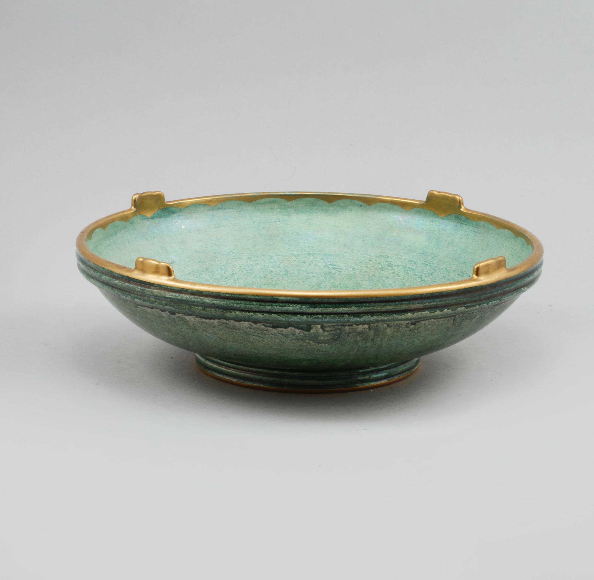 SKÅL, flintgods, Josef Ekberg, Gustavsberg, 1900-talets första hälft.