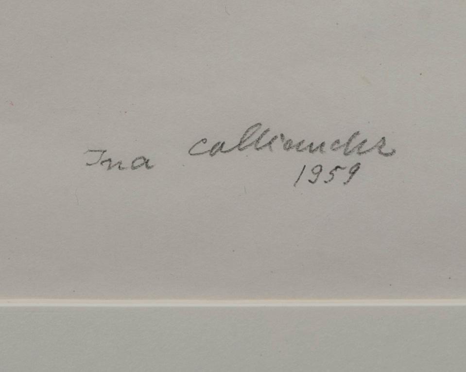 INA COLLIANDER, träsnitt, signerad, daterad 1959 och numrerad T.p.l'a 9/10.