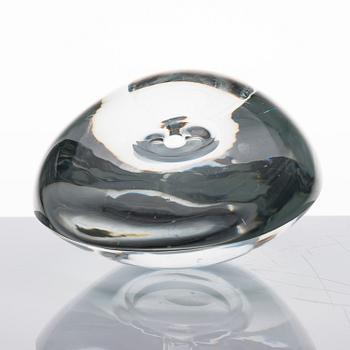 TIMO SARPANEVA, GLASSKULPTUR, 'Sittande fågel', signerad Timo Sarpaneva Iittala -54.