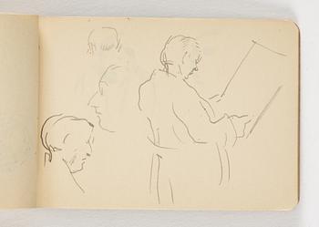 Lotte Laserstein, 10 små skissblock med teckningar.