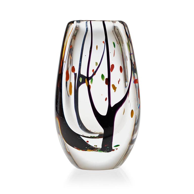 A Vicke Lindstrand glass vase, Kosta 1950's-60's.